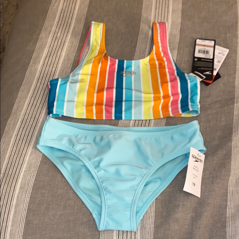 Speedo Vibrant Striped Bikini Set
